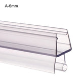 4 to 12mm Transparent  PVC Seal Gap Window Door Weatherstrip Bath Shower Screen Door Seal Strip