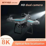 2026 KY102 Drone 8k HD Aerial Photography Dual Camera Brushless Quadcopter Obstacle Avoidance Optical Flow Aerial Rc Drone Gift