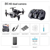 V2 New Mini Drone Professional HD Camera 5G Wifi FPV Air Pressure Altitude Hold Foldable Quadcopter RC Drone Toys UAV 2026