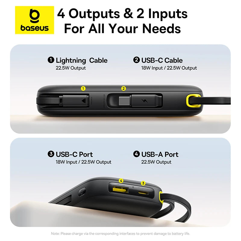 Baseus 10000mAh portable power bank 5W fast charging