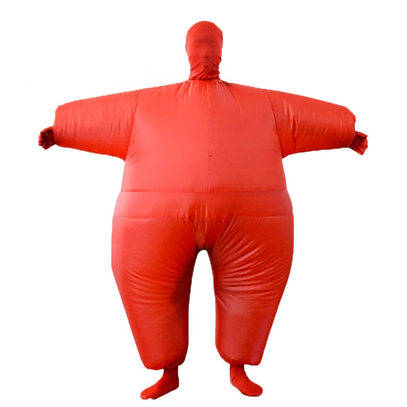 Halloween Adult Funny Role Play Fat Masked Man Sumo Inflatable Costume Unisex Colorful Full Bodysuit Carnival Dress Up Party