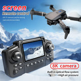 Professional E88 PRO Drone with screen 8K HD Camera WiFi FPV Foldable RC Quadcopter Helicopter Toy for Kids Adults Outdoor Gifts