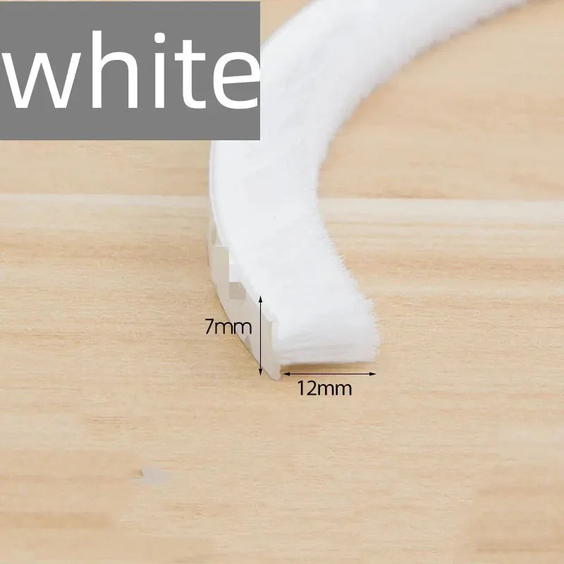 5/10M Self-adhesive Aluminum Alloy Door and Window Sound Insulation Wind Protection Collision Prevention Dust Sealing Strip