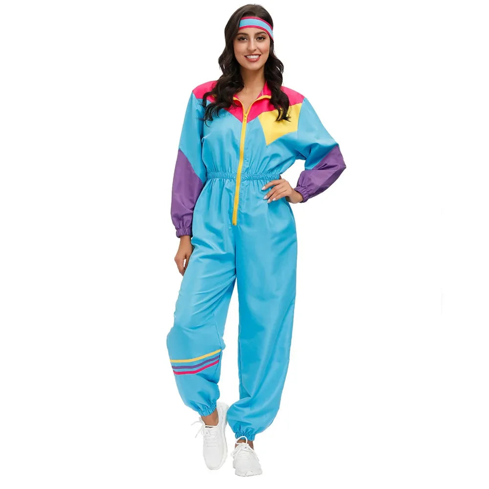 Rock Disco Hippies Cosplay Costume for Adult Women Halloween Carnival Party 70's 80's Hippies Dance Outfits Party Fancy Dress