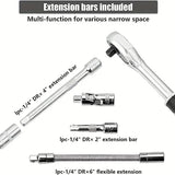 NEW Car Repair Tool Kit 46/53 Piece/Set Socket Set Car Repair Tool Ratchet Torque Wrench Combo Auto Repairing Tool Set