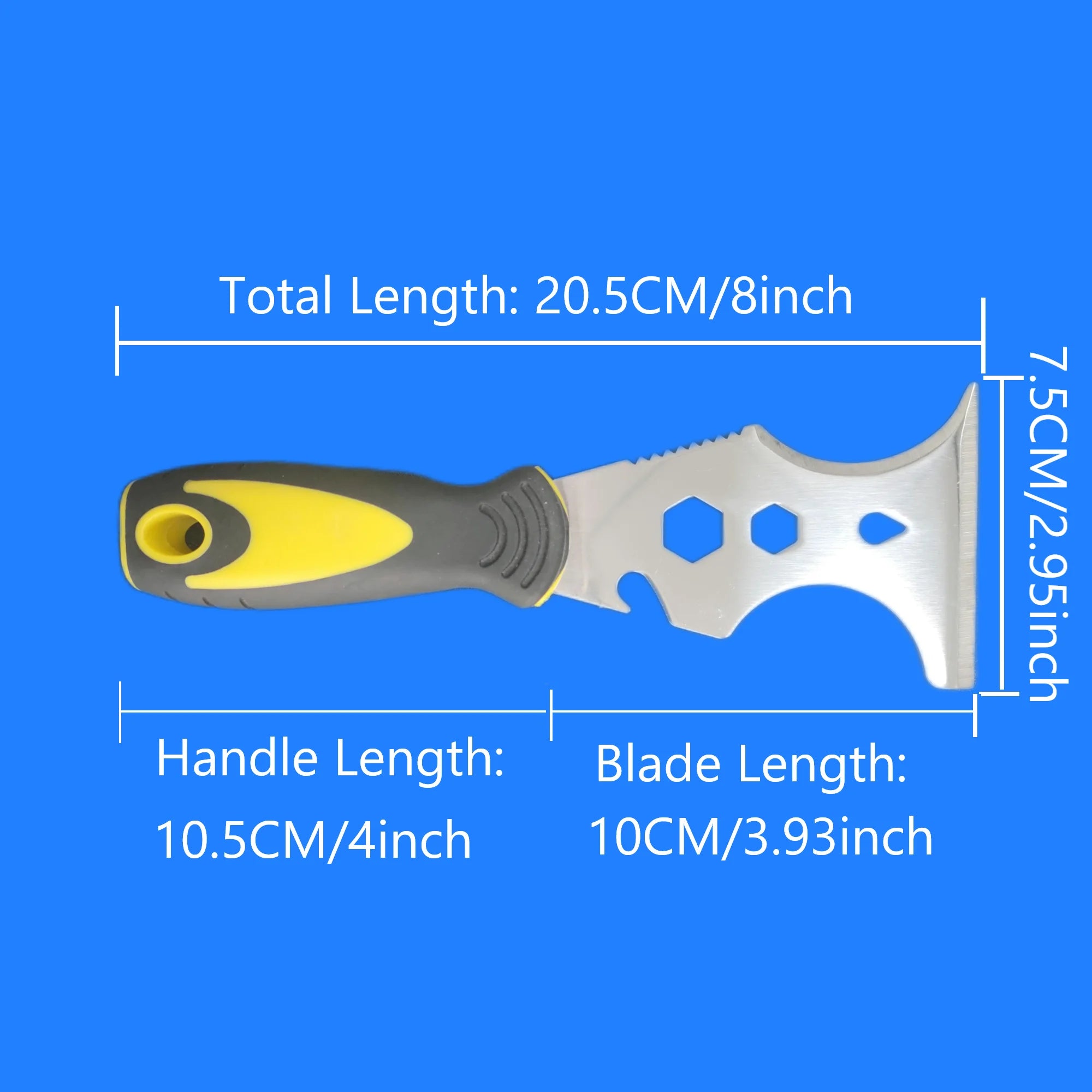 15 in 1 Putty Knife Multi Use Stainless Steel Paint Scraper Removal Construction Tool for Wallpaper Can Opener Home DIY
