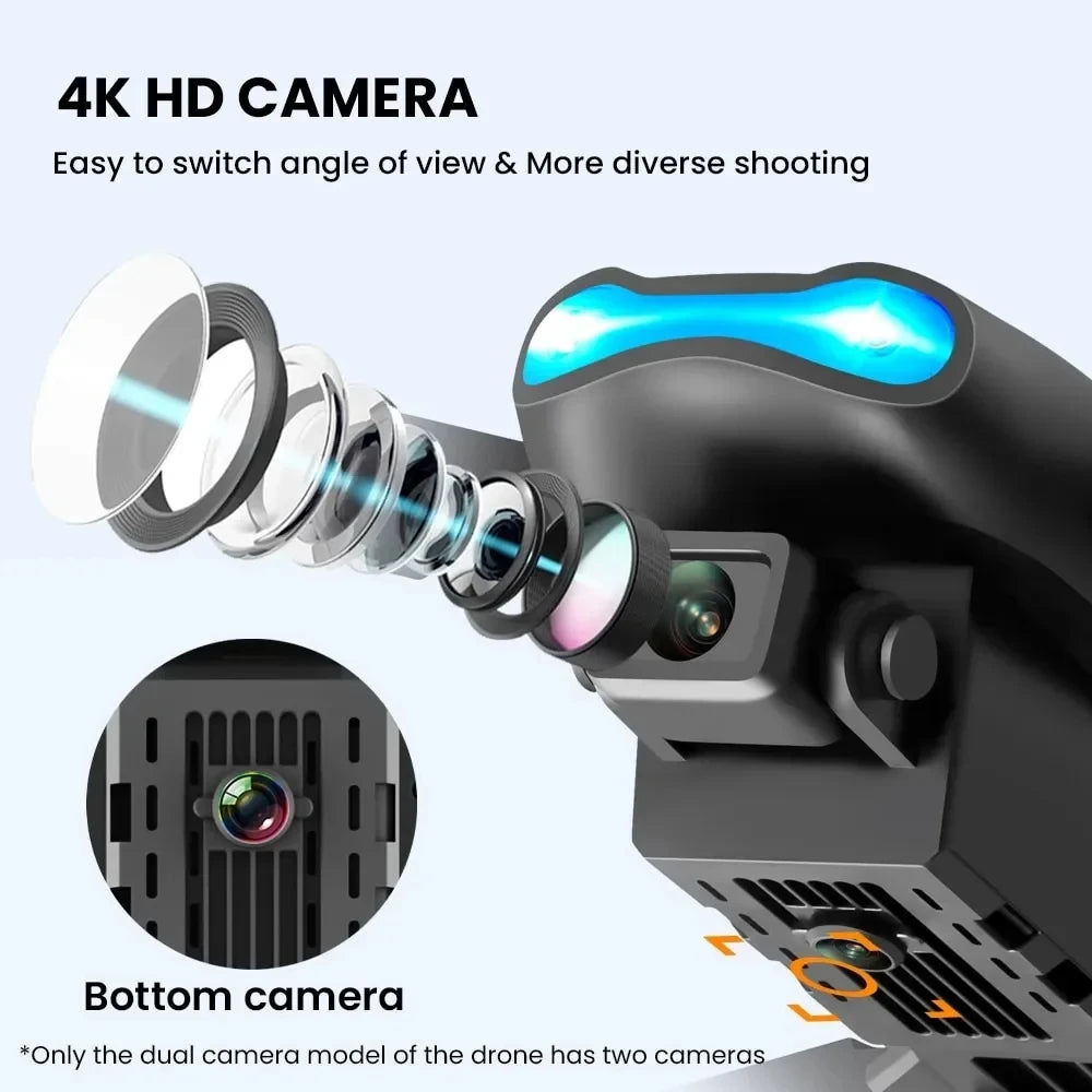E99Pro HD Professional 4K Aerial Photography Drone Dual Camera WIFI FPV Quadcopter Obstacle Avoidance 40cm Blue Landing Pad Avai