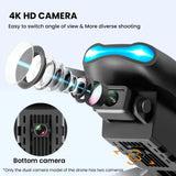E99Pro HD Professional 4K Aerial Photography Drone Dual Camera WIFI FPV Quadcopter Obstacle Avoidance 40cm Blue Landing Pad Avai