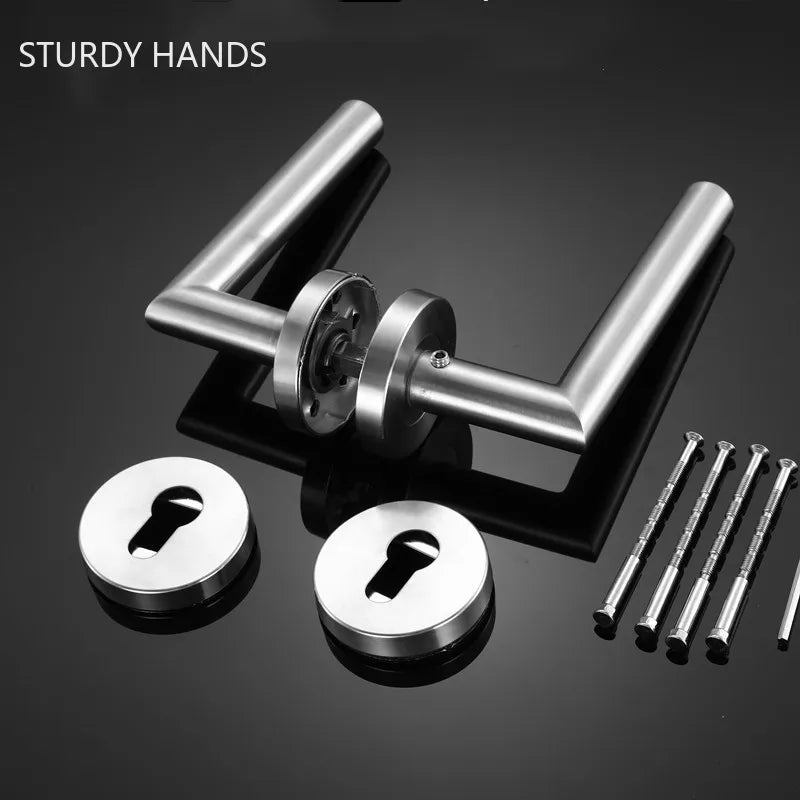 1set Stainless Steel Universal Door Knob Bedroom Split Door Lock Handle Door Handle Hardware Door Handles for Interior Doors