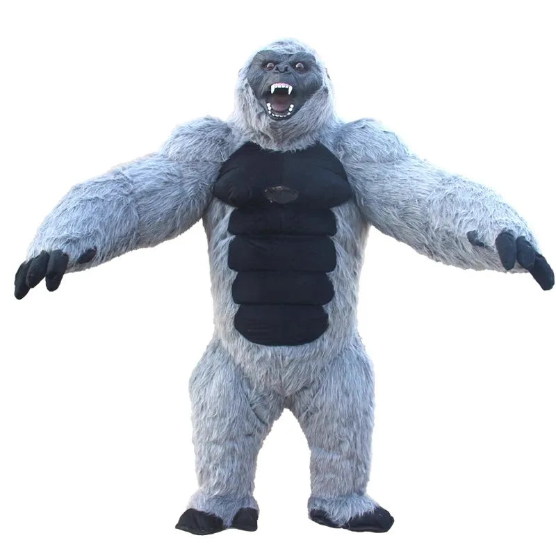 Giant Plush Polar Bear Inflatable Costume Street Funny Teddy Bear Mascot Costume Birthday Party Cosplay Suits Funny Props