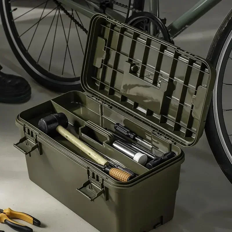 Complete Tool Box Storage Organizer Hardware Parts Tool Box Double-layer Camping Tools Case Portable Carry Case Professional