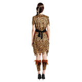 Adult Mens and Women Primitive Savages Costume Fred Flinstones Stone Age Indian Man Cosplay Female Carnival Mardi Gras Fancy Dre