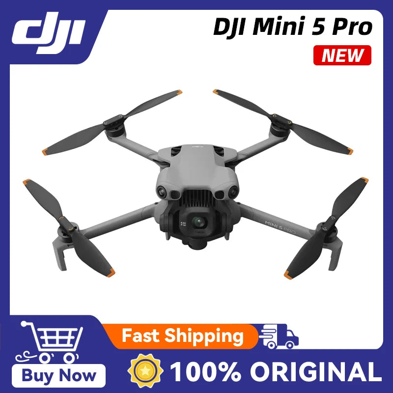 DJI Mini 5 Pro Drone 1-Inch Large CMOS Camera True Vertical Shooting and 225° Flexible Gimbal Rotation Original in Stock