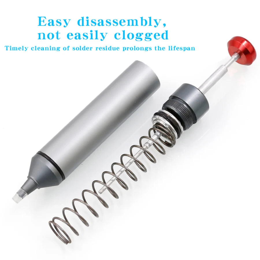 CJ-138 silicone nozzle aluminum alloy powerful desoldering pump, manual vacuum soldesolder suckerr sucker, soldering gun