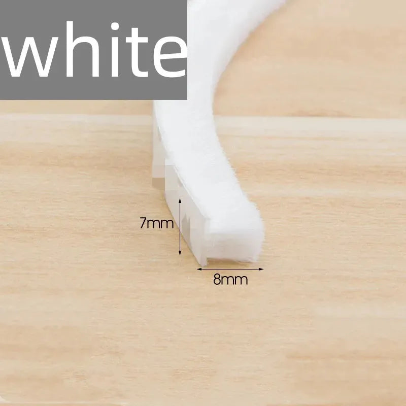5/10M Self-adhesive Aluminum Alloy Door and Window Sound Insulation Wind Protection Collision Prevention Dust Sealing Strip