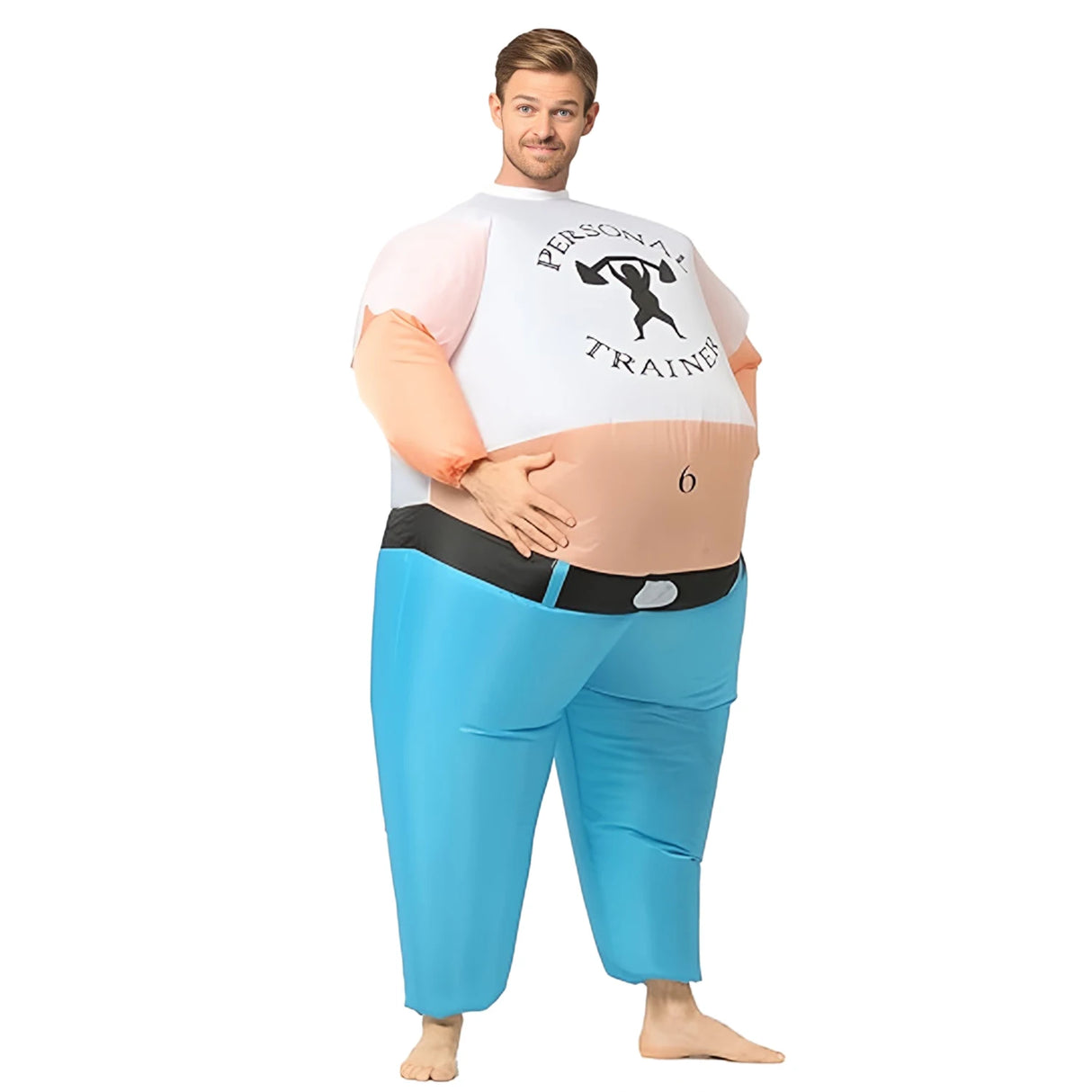 Inflatable Popeye Costume for Adult Blow Up Strongman Cosplay Costume Fitness Coach Funny Halloween Party Carnival Suit