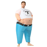 Inflatable Popeye Costume for Adult Blow Up Strongman Cosplay Costume Fitness Coach Funny Halloween Party Carnival Suit
