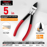 DELIXI ELECTRIC Nozzle Pliers  Electronic Pliers Industrial Scissors Diagonal Pliers，for CuttingMetalWireCablePlasticsWood