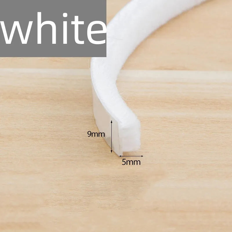 10M Brush Strip Self Adhesive Door Window Sealing Strip Door Window Windproof Dust Sound Insulation Strip Gasket Home