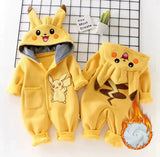 Pokemon Pikachu Cartoon Baby Pyjamsa Newborn Winter Long-Sleeved Clothing Kids Rompers Babies Toddler'S Clothes Costume Onesie