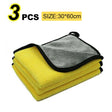 Car Wash Microfiber Towel 30x30/60CM Car Cleaning Drying Cloth Hemming UK