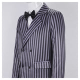 Morticia Addams Cosplay Costume Black Gothic Dress Sexy Dresses Gomez Addams Men Suit Uniform Halloween Party Costumes