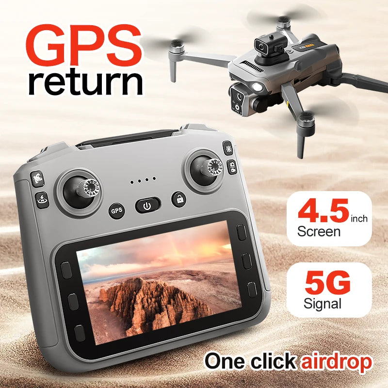 2026 K19 MAX GPS Drone Fishing Air Drop Automatic Turnaround 5G Screen Obstacle Avoidance Drone Professional Camera FPV Dron