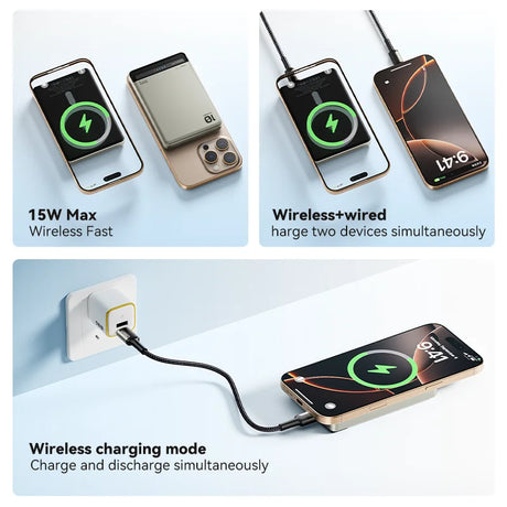 KUULAA 10000mAh portable power bank 20W fast charging