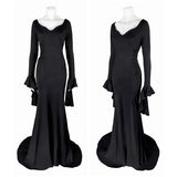 Morticia Addams Cosplay Costume Black Gothic Dress Sexy Dresses Gomez Addams Men Suit Uniform Halloween Party Costumes