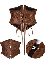 Retro Court Style Waist Cincher Short Corset Belt Posture Corrector Tummy Control Back Strap Tightening Bodice Support