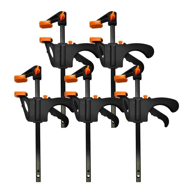 1Pc/5Pcs Woodworking Mini 4 Inch F Clamp Locator Nylon Fast Wooden Board Clamp Metal Fixed Clamp Hand Tool Set