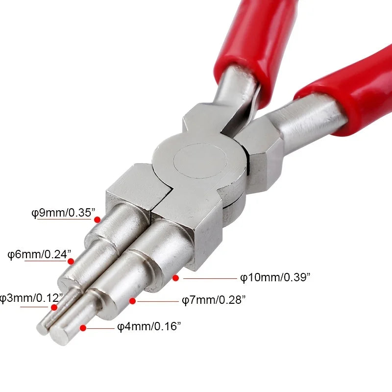 6" Jewelry Pliers Carbon Steel Round Nose Needle Nose Pliers For 3-10mm Rings DIY Wire Looper Jewelry Bail Pliers Jewelry Makin