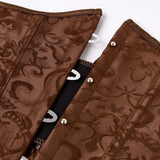 Retro Court Style Waist Cincher Short Corset Belt Posture Corrector Tummy Control Back Strap Tightening Bodice Support