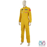 Project Marrry Yellow Hhhail Astronaut Jumpsuit Cosplay Costume Halloween Movie Space Role Play Outfit for Adults