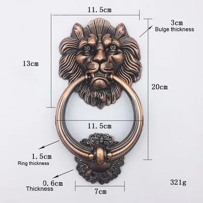 1pcs12cm Large Antique Lion Doorknocker Door Knocker Lionhead Doorknockers Lions Home Decor wooden door knocker
