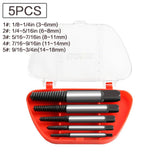 STONEGO 5PCS/6PCS Broken Damaged Screwdriver Extractor Drill Bit Set Carbon Steel Double Side Screw Pull Center Drill Bits