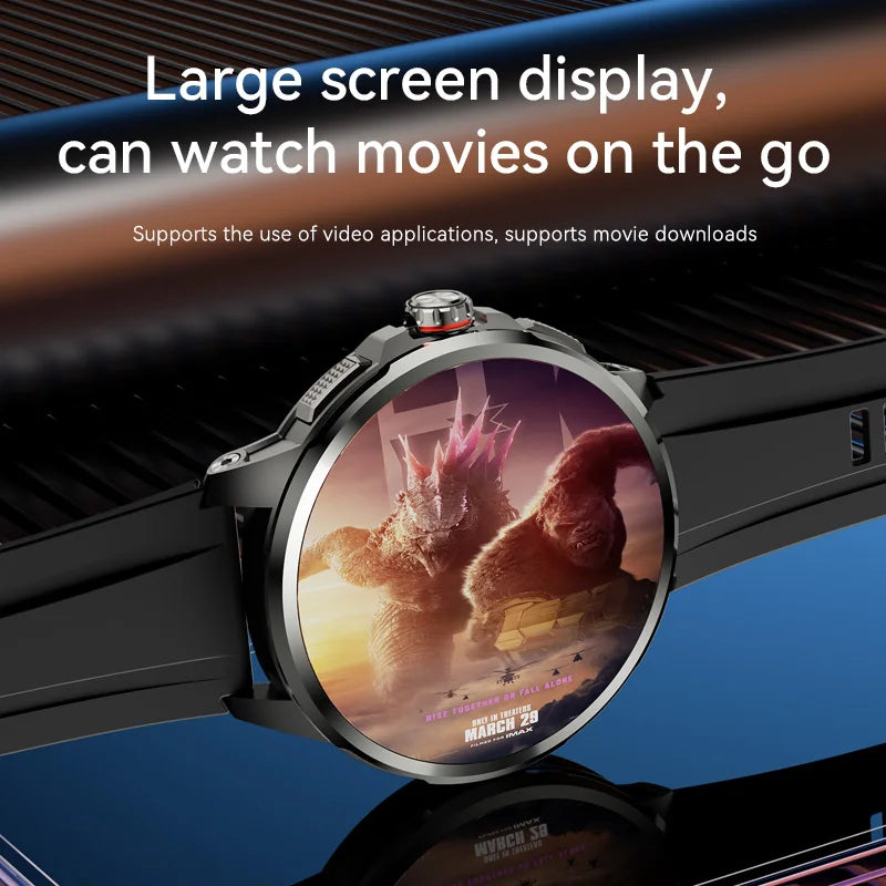 5G/4G Full Network Smart Watch Men 1.95 inch AMOLED Screen 8GB+128GB RAM 900W Camera GPS WIFI Google APPS Android 9.0 Smartwatch