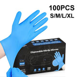 10-100PCS Blue Nitrile Gloves Disposable Cleaning Gloves for Kitchen Dishwashing Waterproof Latex Free Powder Free Work Glove