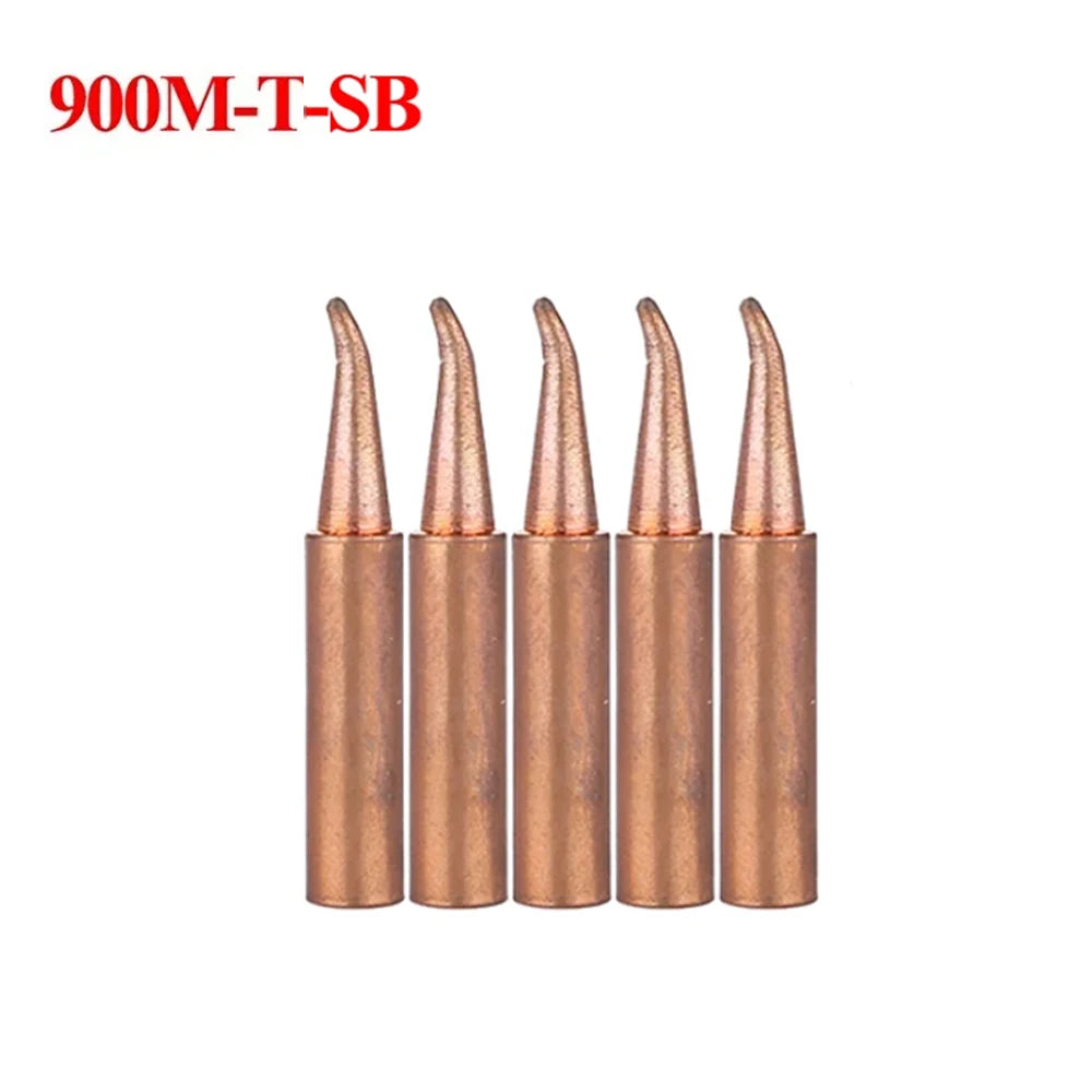 5Pcs 900M-T Pure Copper Soldering Iron Tip Soldering iron BGA Soldering Station Lead-free Solder Tips Branding Iron Welding