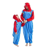 Anime Game Marios Bros Cosplay Costume Figure Luigi Cartoon Sleepwear Kigurumi Unisex Pajamas Flannel Jumpsuit Sleepwear Onesies