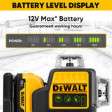 Dewalt DW089LG 3 Sides*360 Degree Vertical 12 Lines Laser Level Horizontal Green Light Level Meter Outdoor