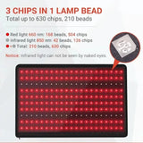 Jecaliz Red＆Infrared Light Belt 660nm&850nm Full Body LED Devices Large Pads Wearable Wrap for Body Waist,Back,Belly Pad