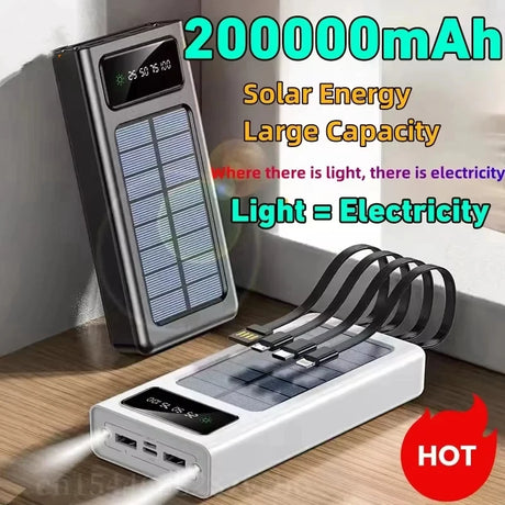 200000mAh portable power bank 4W fast charging