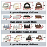 5m/10m DIEP Shape Window Seal Strip 4 Colors Self-adhesive Rubber Weather Stripping Door Windproof Insulation Noise Tape