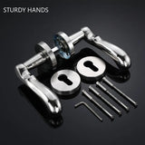 1set Stainless Steel Universal Door Knob Bedroom Split Door Lock Handle Door Handle Hardware Door Handles for Interior Doors