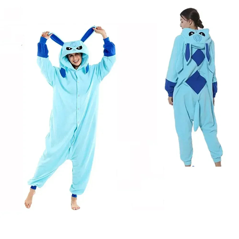 Snorlax Squirtle Mewtwo Onesie Kigurumi Gengar Cosplay Costume Halloween Adult Anime Cat Eevee Pajamas Pijama