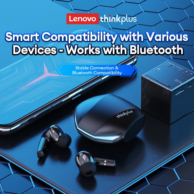 Original Lenovo GM2 Pro TWS Bluetooth 5.3 Earphones Dual Modes Music Game Earbuds HD Calls With Built-in 2 Mics Sport Headphones