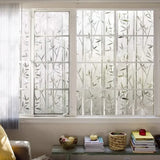 Bamboo Window Film Stained Glass Film Frosted Privacy  Decal Decorative Window Cling No Glue Removable Window Stickers