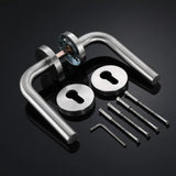 1set Stainless Steel Universal Door Knob Bedroom Split Door Lock Handle Door Handle Hardware Door Handles for Interior Doors