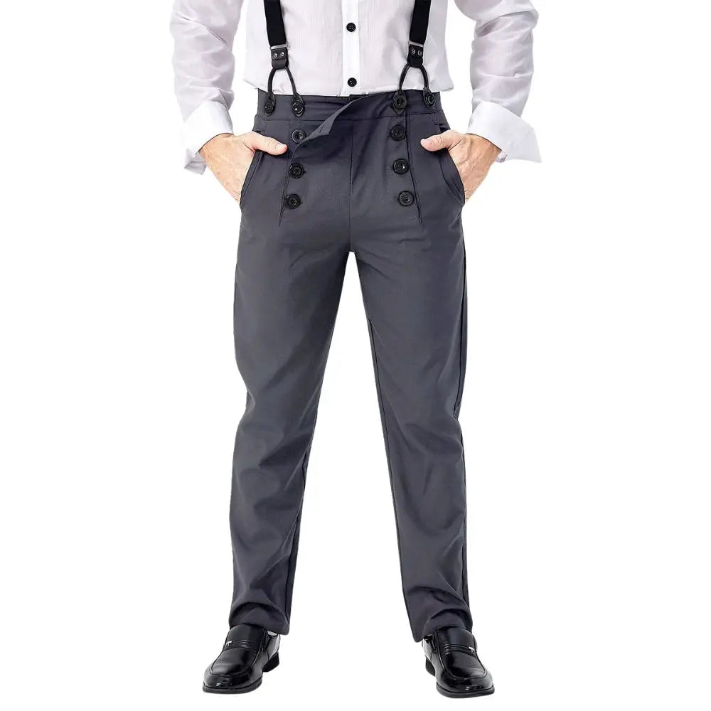 Medieval Retro 70s 80s 90s Cosplay Costume Pants Steampunk Overalls Adult Men Casual Pants Halloween Carnival Costumes